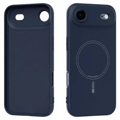 ABEEL iPhone Air Mobilskal MagSafe Kompatibel Blå Silikon