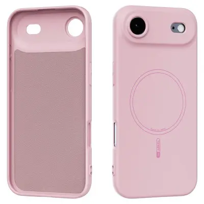 ABEEL iPhone Air Mobilskal MagSafe Kompatibel Silikon - Rosa