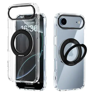 ABEEL Q-LUCK iPhone Air Mobilskal Shockproof Med Kickstand Svart