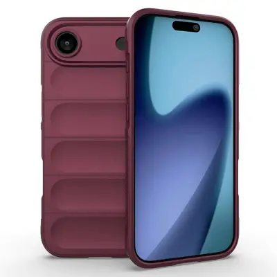 AMORUS iPhone Air Mobilskal Shockproof TPU Rugged - Vinröd