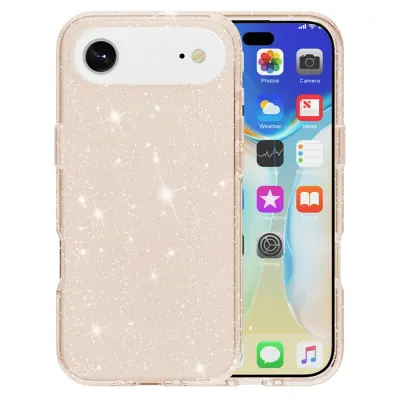 AMORUS iPhone Air Mobilskal Shockproof - GlitterGuld