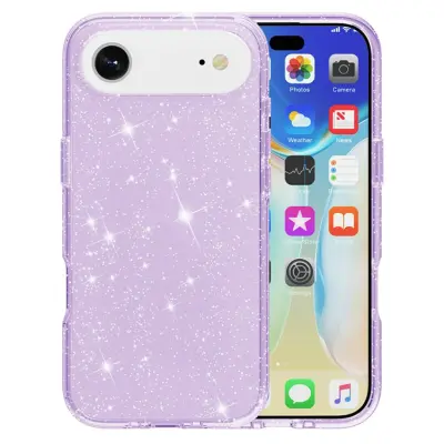 AMORUS iPhone Air Mobilskal Shockproof - GlitterLila