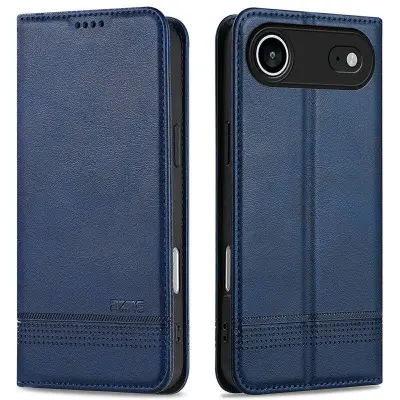 AZNS iPhone Air Plånboksfodral Konstläder - Blå