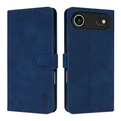 AZNS iPhone Air Plånboksfodral Konstläder - Blå