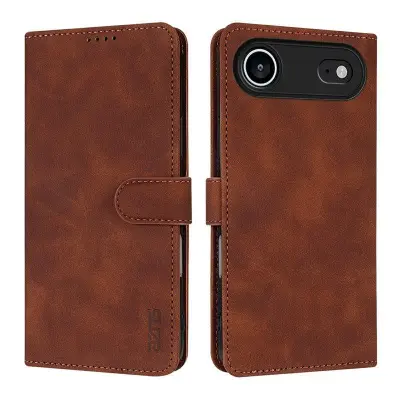 AZNS iPhone Air Plånboksfodral Konstläder - Brun