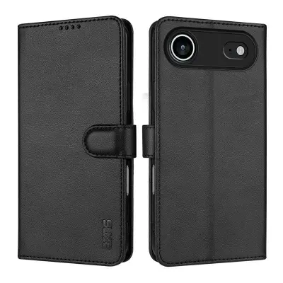 AZNS iPhone Air Plånboksfodral Konstläder - Svart