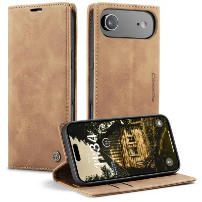 CASEME 013 iPhone Air Case Plånboksfodral Konstläder - Brun