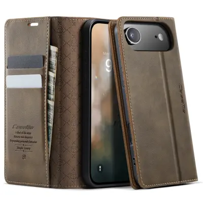 Caseme iPhone Air Plånboksfodral RFID-Skydd 033 - Kaffe