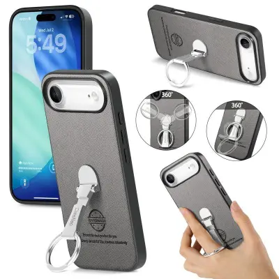 CASENEO BW-12 iPhone Air Fodral KonstLäder - Grå