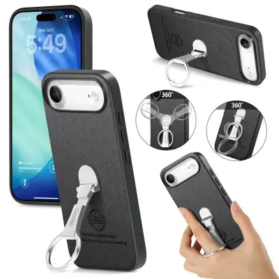 CASENEO BW-12 iPhone Air Fodral KonstLäder - Svart