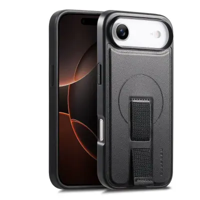 CASENEO iPhone Air Fodral Magnetiskt KonstLäder - Svart