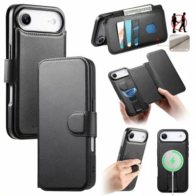 CASENEO iPhone Air Plånboksfodral RFID Blocking Konstläder - Svart