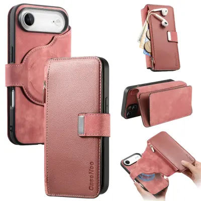 CASENEO MW-02 iPhone Air Plånboksfodral Konstläder - Rosa (Rosa)