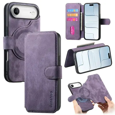 CASENEO MW-03 iPhone Air Plånboksfodral Konstläder - Lila