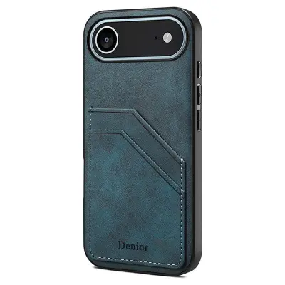 DENIOR iPhone Air Mobilskal PU-läder + TPU + PC - Blå