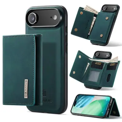 DG.MING iPhone Air Konstläder Plånboksfodral Kickstand Grön