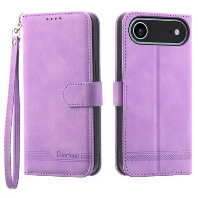DIERFENG DF-03 iPhone Air Plånboksfodral Konstläder - Lila