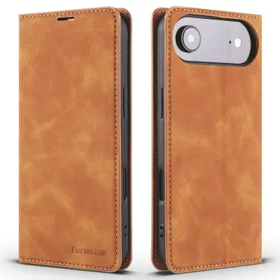 FORWENW iPhone Air Plånboksfodral Konstläder - Brun