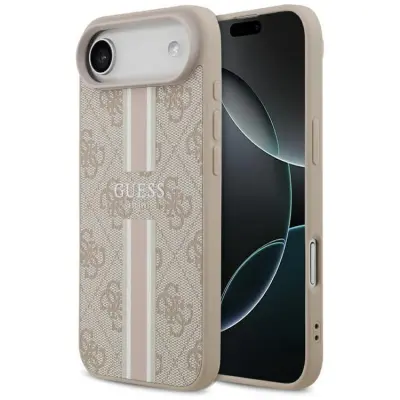 Guess iPhone Air Mobilskal MagSafe 4G Printed Stripes - Rosa