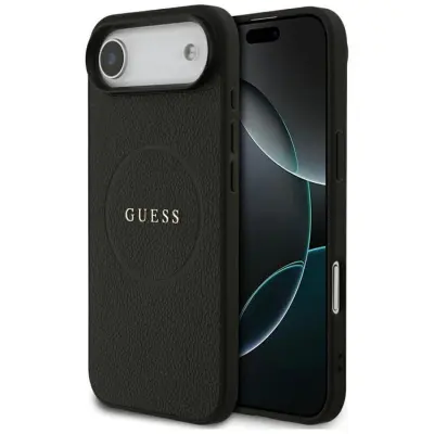 Guess iPhone Air Mobilskal MagSafe Grained Ring - Svart