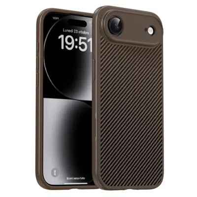 IPAKY iPhone Air Mobilskal Carbon Fiber - Guld