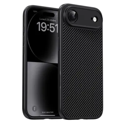IPAKY iPhone Air Mobilskal Carbon Fiber - Svart