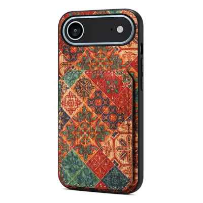 iPhone Air Mobilskal Korthållare Blommor - Vinter / Blå