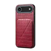 Mobilskal till iPhone Air Korthållare Crocodile Textured - Rosa