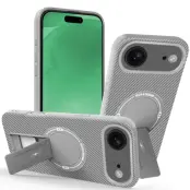 iPhone Air Mobilskal MagSafe Kickstand Carbon Fiber - Grå