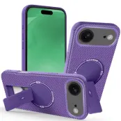 iPhone Air Mobilskal MagSafe Kickstand Carbon Fiber - Lila