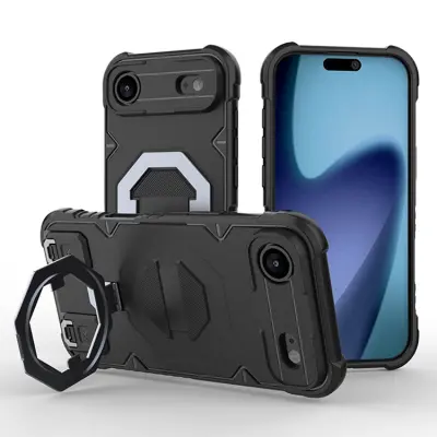 iPhone Air Mobilskal MagSafe Kickstand Med snodd - Svart