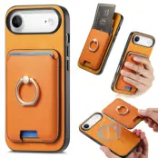 iPhone Air Mobilskal MagSafe Korthållare Kickstand - Orange