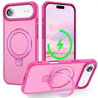 iPhone Air Mobilskal MagSafe TPU+PC Kickstand - Rosé