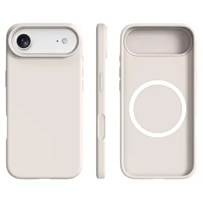 iPhone 17 Air Mobilskal MagSafe Ultra Thin Silicone - Antique Vit