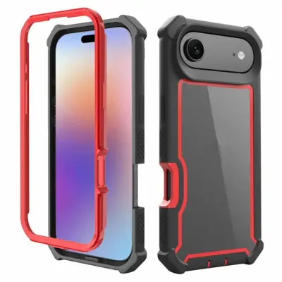 iPhone 17 Air Mobilskal TPU + PC Shockproof - Svart/Röd