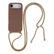 Mobilskal till iPhone Air TPU Shockproof med Lanyard - Brun