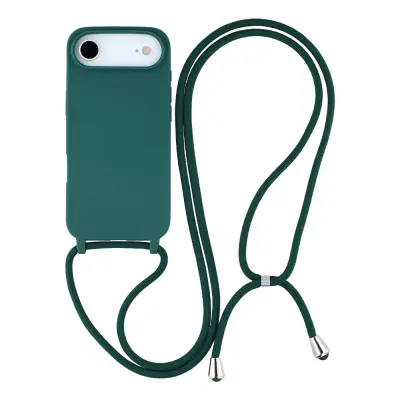 iPhone Air Mobilskal TPU Shockproof med Lanyard - Mörkgrön
