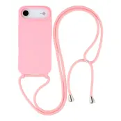 Mobilskal till iPhone Air TPU Shockproof med Lanyard - Rosa