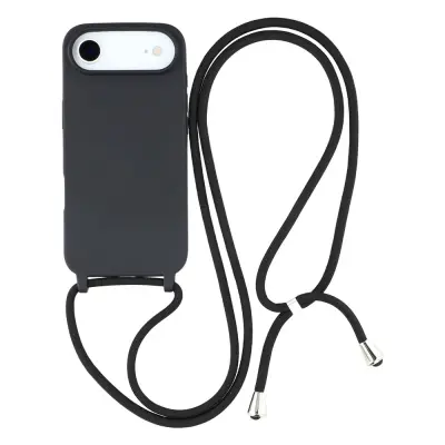 iPhone Air Mobilskal TPU Shockproof med Lanyard - Svart