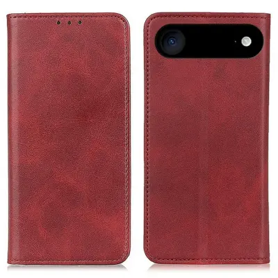 iPhone Air Plånboksfodral Äkta läder - Röd