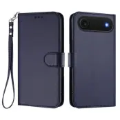 iPhone Air Plånboksfodral Läder med Handledsrem (Blå)