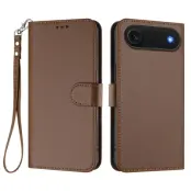 iPhone Air Plånboksfodral Läder med Handledsrem (Brun)