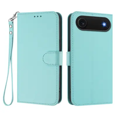 iPhone Air Plånboksfodral Läder med Handledsrem - Mintgrön