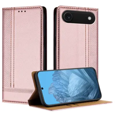 iPhone Air Plånboksfodral L Shaped Grid Pattern - Roséguld