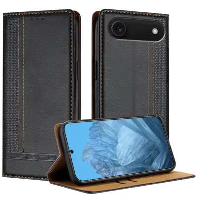 iPhone Air Plånboksfodral L Shaped Grid Pattern - Svart