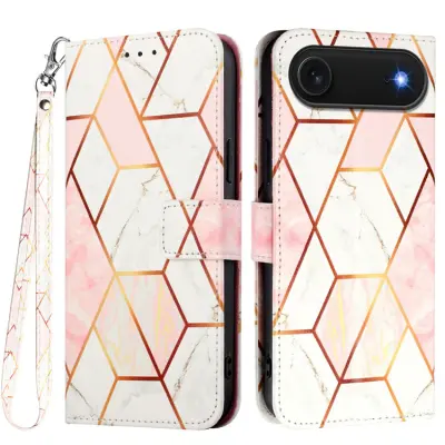 iPhone Air Plånboksfodral Marble Pattern med Rem LS002