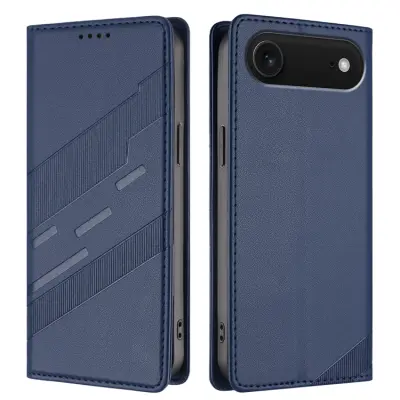 iPhone Air Plånboksfodral Punk Style Imprinted - Mörkblå