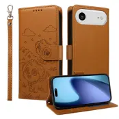 iPhone Air Plånboksfodral RFID med handledsrem - Brun