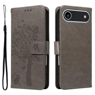 iPhone Air Plånboksfodral Tree Pattern - Grå