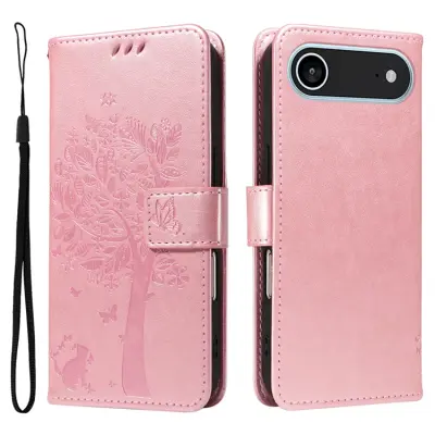 iPhone Air Plånboksfodral Tree Pattern - Rosa Guld